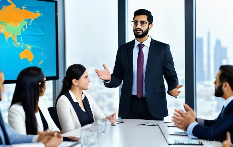 빅데이터 분석가로 성공한 사람들의 사례 - **Prompt:** A dynamic and diverse team of data scientists and analysts, including individuals of Ara...
