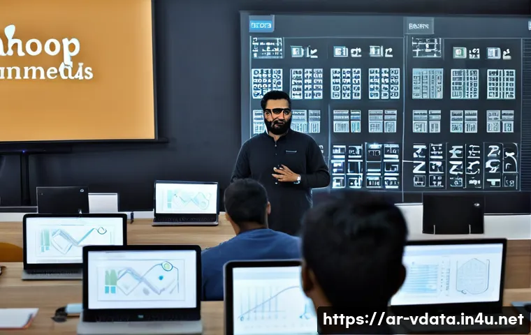 빅데이터 학습을 위한 추천 강의 - A professional Arabic-speaking male instructor teaching a diverse online class about Big Data fundam...
