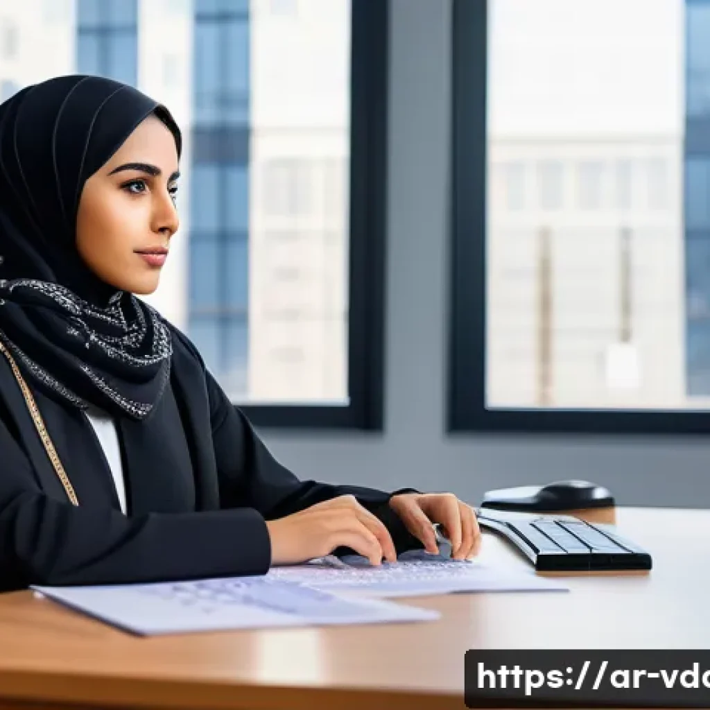 빅데이터 분석가로 전환을 위한 현실적인 조언 - A professional Middle Eastern data analyst in a modern office setting, wearing business casual attir...