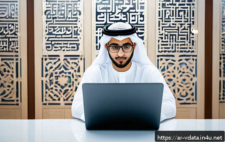 빅데이터 실기 시험 기출문제 리뷰 - A detailed classroom scene showing an Arab student in modern casual clothing, wearing glasses and fo...