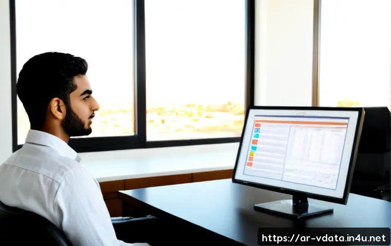 빅데이터 자격증 취득 후 취업 전략 - Photorealistic career strategy scene in a modern Gulf-region office, confident young Arab data analy...